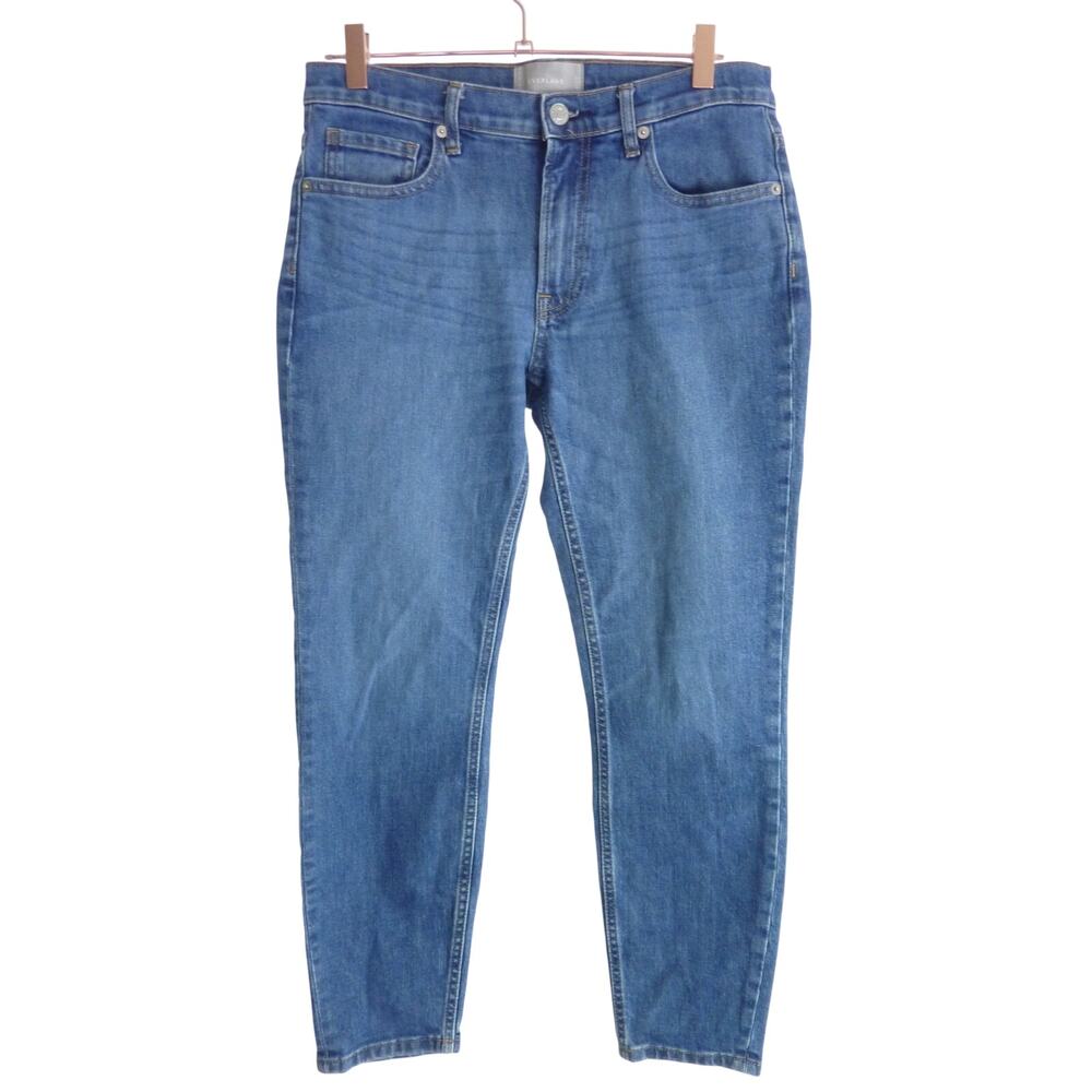 Everlane The Original Cheeky Jean Blue Wash Fade Mid Rise Straight Ankle 29
